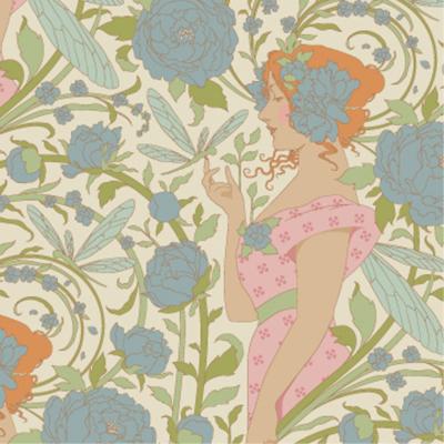 Tissu Tilda songbird Aubery blue