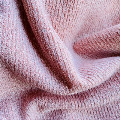Jersey tricoté fluide rose
