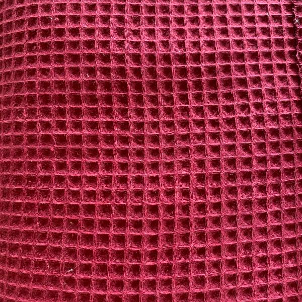 Tissu éponge en nid d'abeille bordeaux