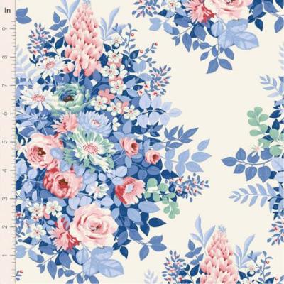  Tissu Tilda Something Blue whimsyflower cream 