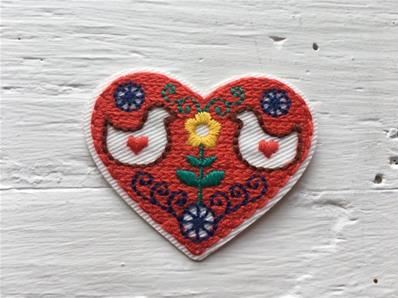 Motif thermocollant coeur rouge