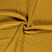 Tissu polyester façon laine bouclette ochre