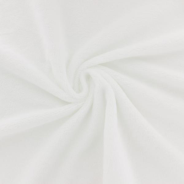 Tissu éponge micro fibre de bambou blanche
