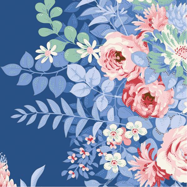  Tissu Tilda Something Blue whimsyflower night
