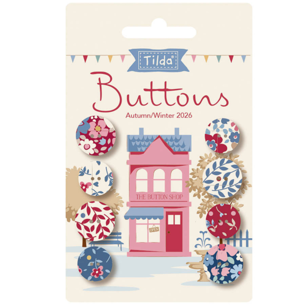 Boutons Tilda Village Life autumn 14mm/16mm x 4pcs