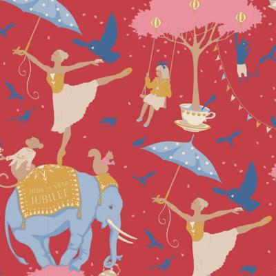 Tissu Circus red - Collection Jubilee