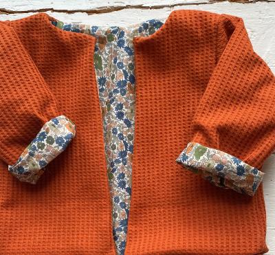 Tissu avalana knit nid d'abeille rouille