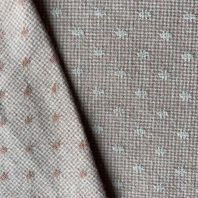 Tissu champagne  petits pois ovales, rversible
