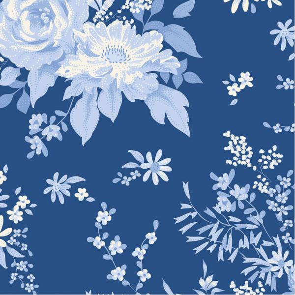 Tissu Tilda Something Blue wildgarden night