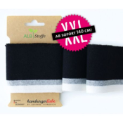 Bord-côte Cuff Me rayé noir blanc argent