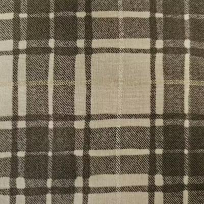 Tissu à carreaux marron et écru - Lecien