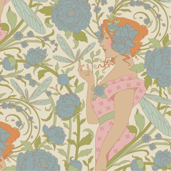 Tissu Tilda songbird Aubery blue