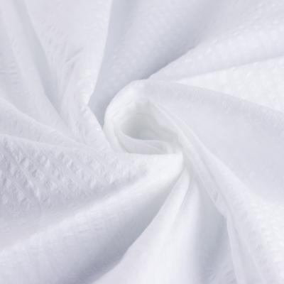 Tissu seersucker blanc