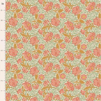 Tissu Tilda songbird flora coral