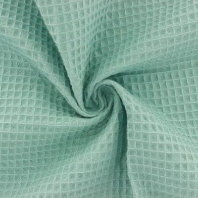 Green honeycomb terrycloth