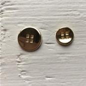 Bouton métallique 4 trous argent ou or