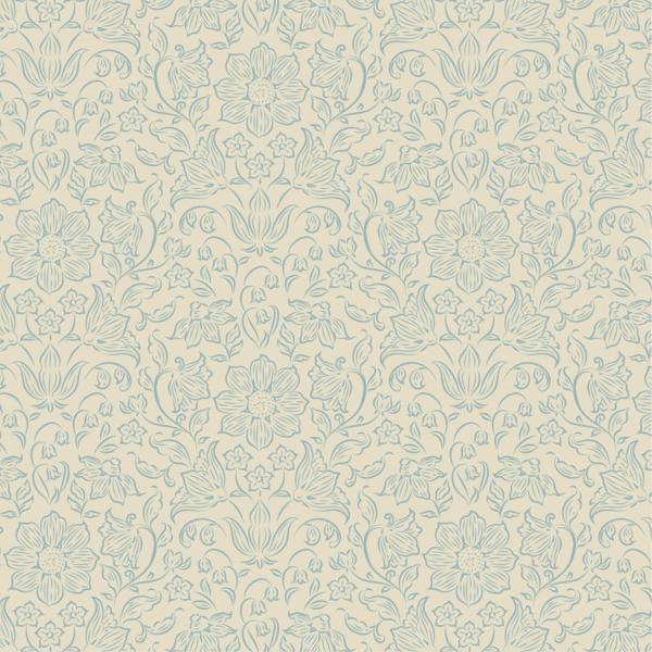 Tissu Tilda songbird Lila Light blue