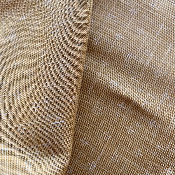 Tissu faux uni lin et coton jaune- Sevenberry