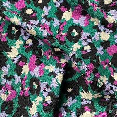 Viscose mix vert et fuschia