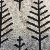 Tissu jersey jacquard botanical trail gris