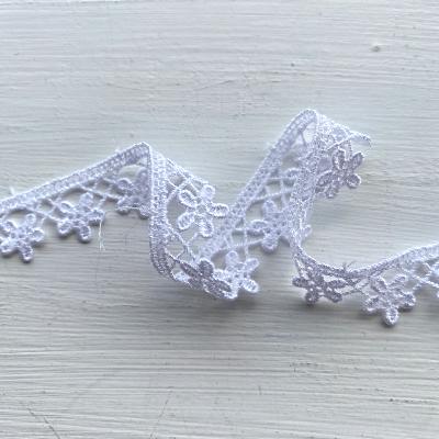 Dentelle corrodée blanche