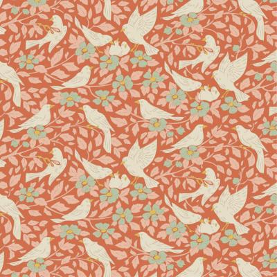 Tissu Tilda songbird ava coral