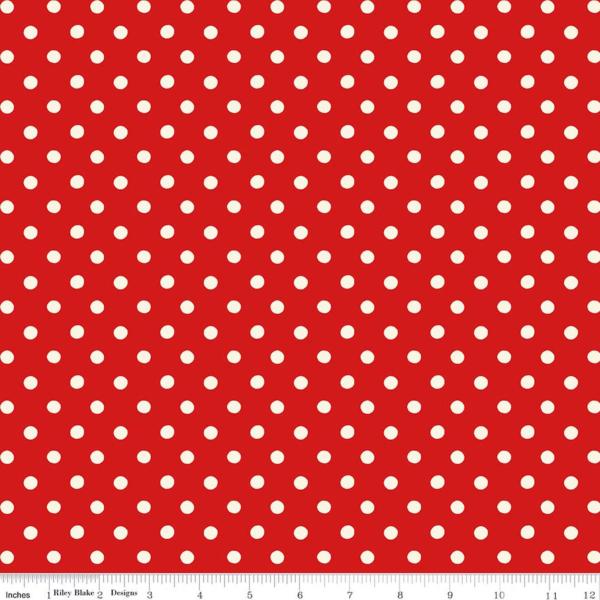 Tissu Cath Kidston Button spot red