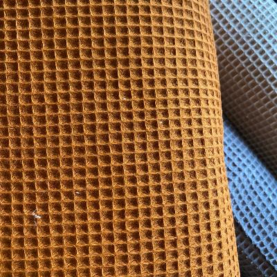Tissu éponge en nid d'abeille cognac