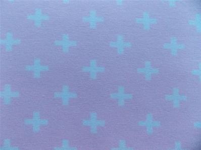Pink crosses on pink jersey fabric