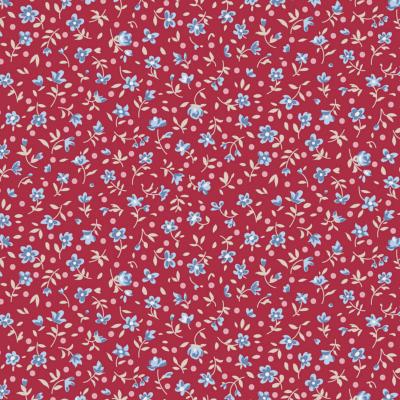 Tissu Tilda Village Life mae burgundy