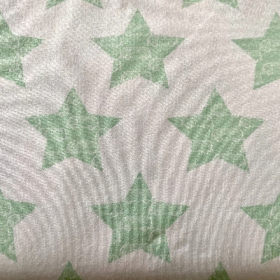 Tissu jersey étoiles vert d'eau