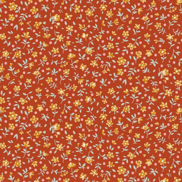 Tissu Tilda Village Life mae rust