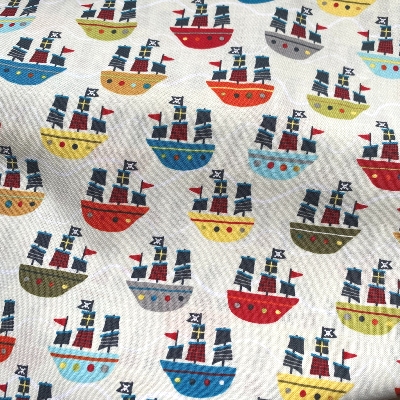 Tissu bateaux de pirates