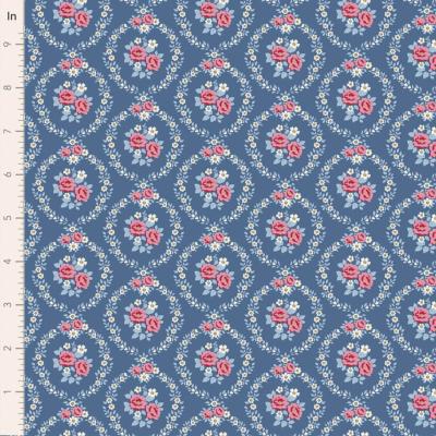 Tissu Tilda Village Life mable blue