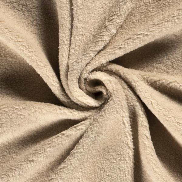 Tissu sherpa fleece beige
