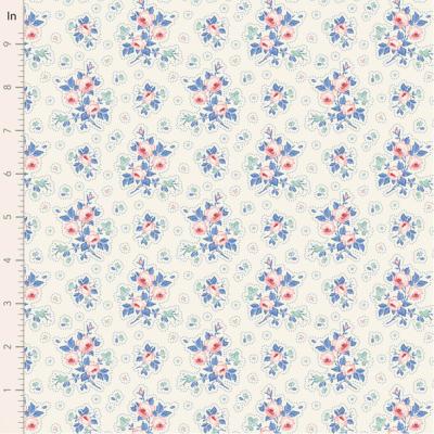  Tissu Tilda Something Blue first kiss cream 