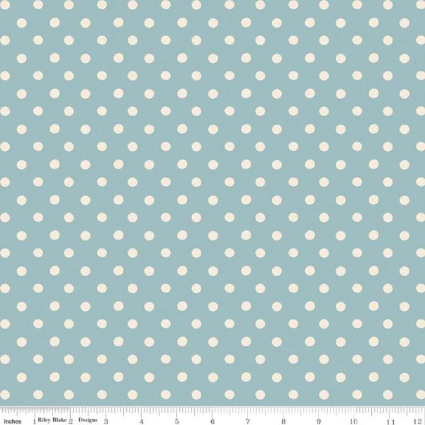 Tissu Cath Kidston Button spot blue