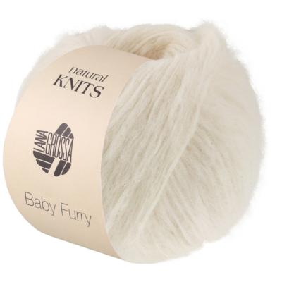 Laine Lana Grossa Baby Furry - 16 Blanc de laine